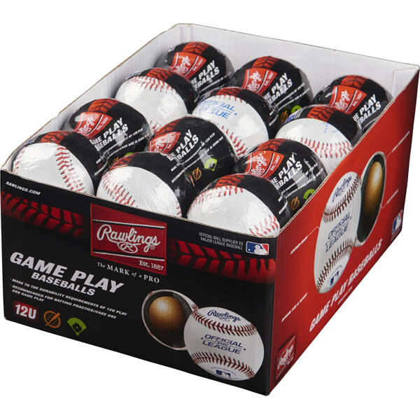 Rawlings 24 Pack Youth 12U Game Baseballs