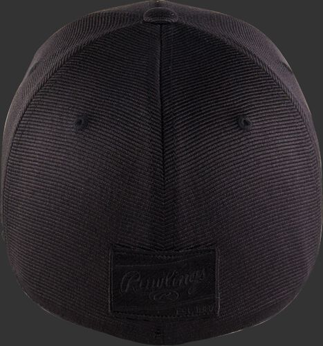 Back of a blackout Rawlings Black Clover fitted hat - SKU: BC0BO00071