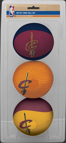 Rawlings Burgundy, Brown, and Gold NBA Cleveland Cavaliers Three-Point Basketball Set With Team Logo SKU #03524199114