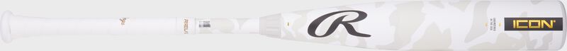 Alternate view of a white Icon -10 USSSA baseball bat