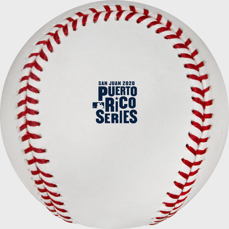 The 2020 Puerto Rico Series logo stamped on a MLB baseball - SKU: ROMLBPRS20