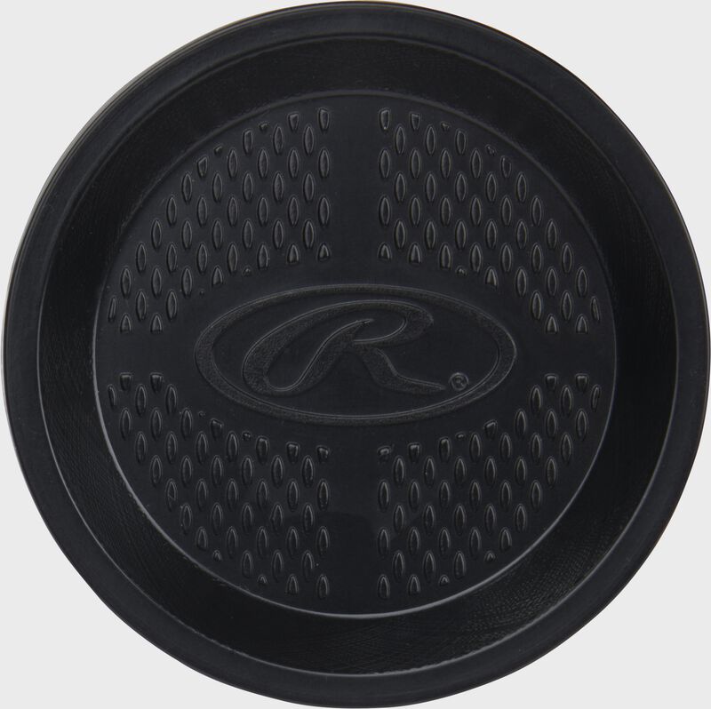 Dark gray end cap of a Rawlings Threat -12 USSSA baseball bat - SKU: RUT4T12