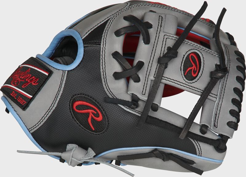 Thumb of a grey PRO204-2SGSS Heart of the Hide ColorSync 11.5-inch infield glove with a grey I-web