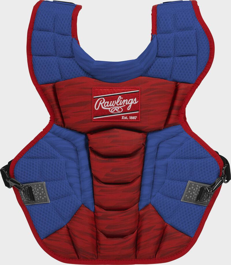 Front view of Rawlings Velo 2.0 Chest Protector | Meets NOCSAE - SKU: CPV2N