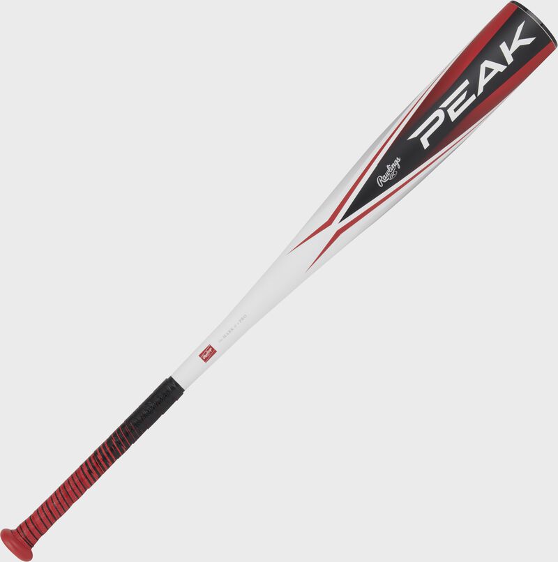 A white/black Rawlings 2024 Peak USSSA baseball bat - SKU: RUT4P
