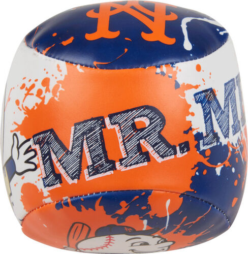 Top of Rawlings New York Mets Quick Toss 4'' Softee Baseball With Team Mascot Name On Front In Team Colors SKU #01320017112