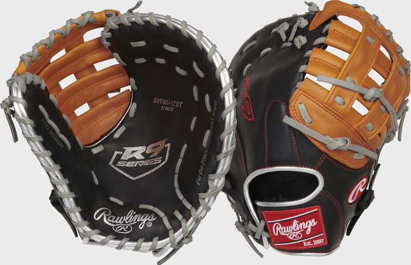Rawlings R9 ContoUR 12inch First Base Mitt Top Mitts Rawlings