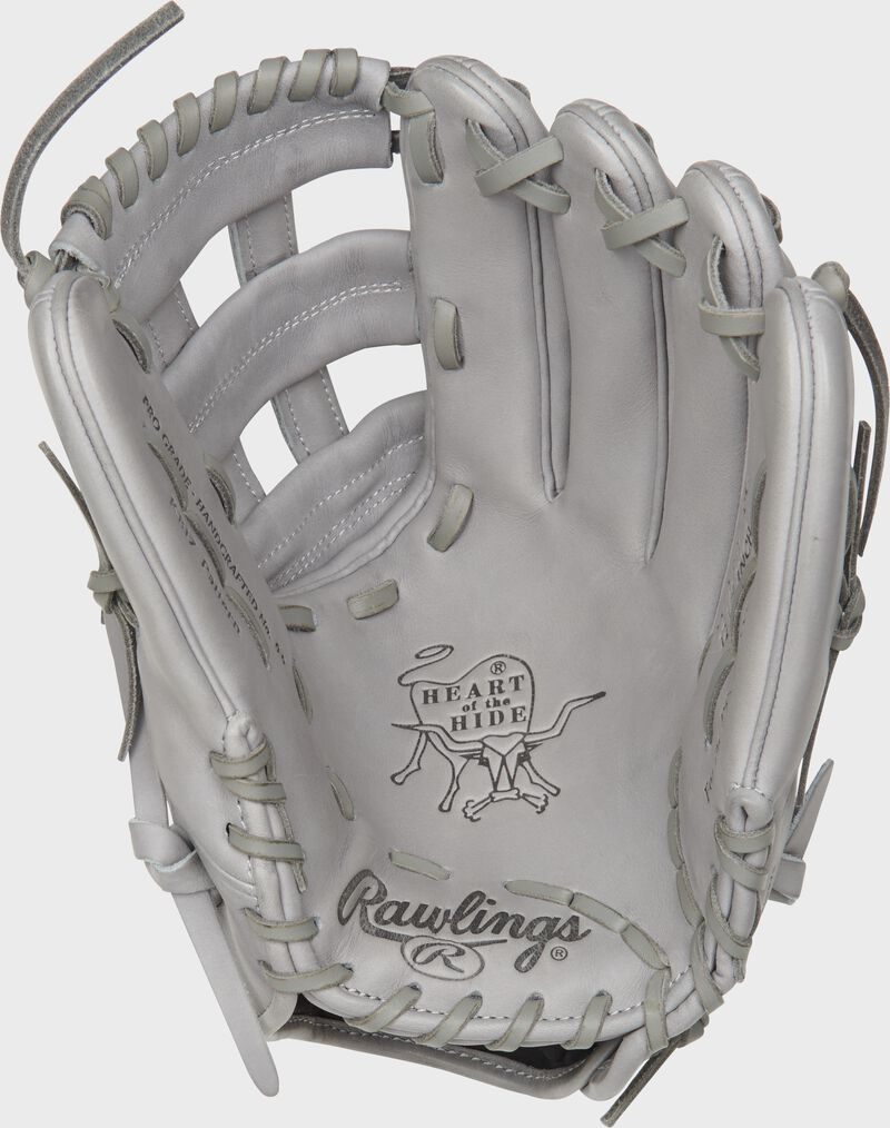 PROKB17-6G Rawlings Pro Label "Lunar" glove with a grey palm, web and laces