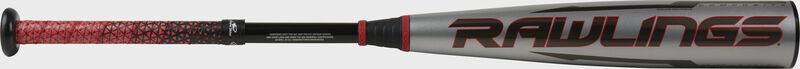Rawlings logo on the barrel of a Rawlings 2021 Quatro Pro USA bat - SKU: US1Q8