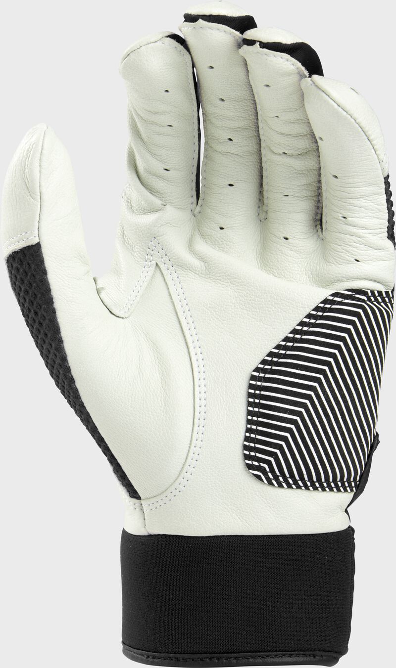 White palm of a black 2022 Workhorse batting glove - SKU: WH22BG-B