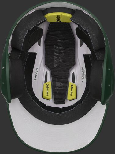 Inside of a CAR07A adult MACH Carbon helmet with IMPAX high performance, durable foam padding