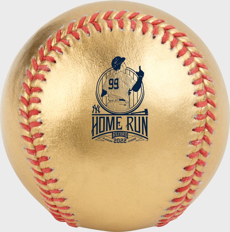Gold Aaron Judge AL Home Run Record Commemorative Baseball