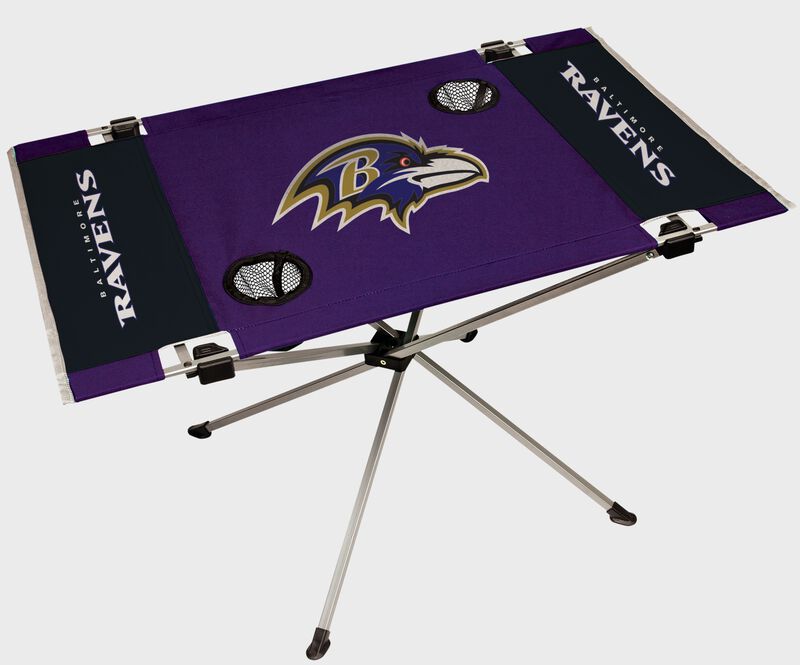 A Baltimore Ravens endzone table