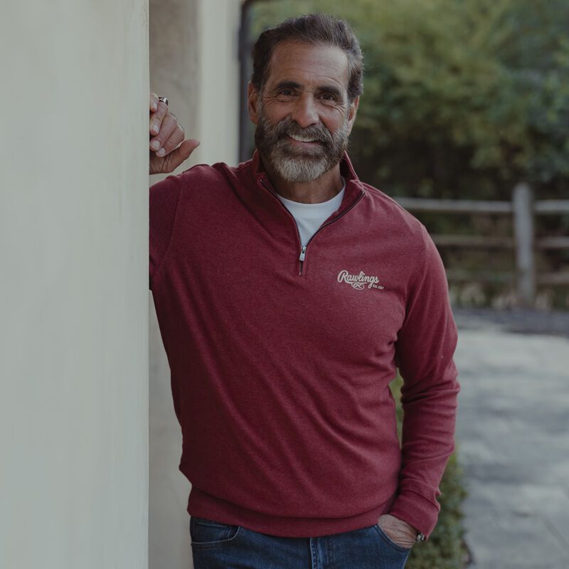 Rawlings x The Normal Brand Puremeso Weekend Quarter Zip, Maroon, Adult 3XL