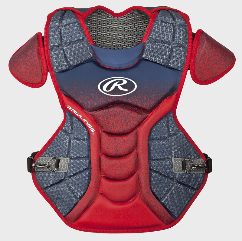A navy/scarlet CPVEL Velo series adult chest protector loading=