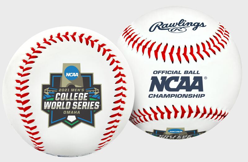 A white 2021 NCAA College World Series Replica baseball with the 2021 CWS logo - SKU: 35393012529 image number null