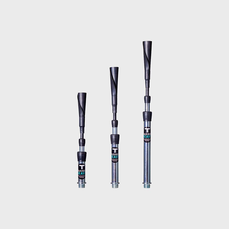Three low ball, youth, and adult Tanner Tees Heavy batting tee replacement stems loading=