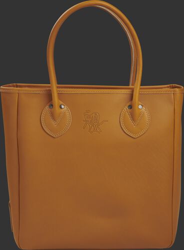 Side of a tan HOHTOT2 HOH Tote bag crafted from HOH leather