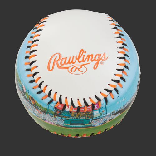 Rawlings logo on a San Francisco Giants team stadium ball