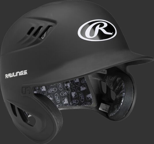 Coolflo High School/College Matte Batting Helmet Black