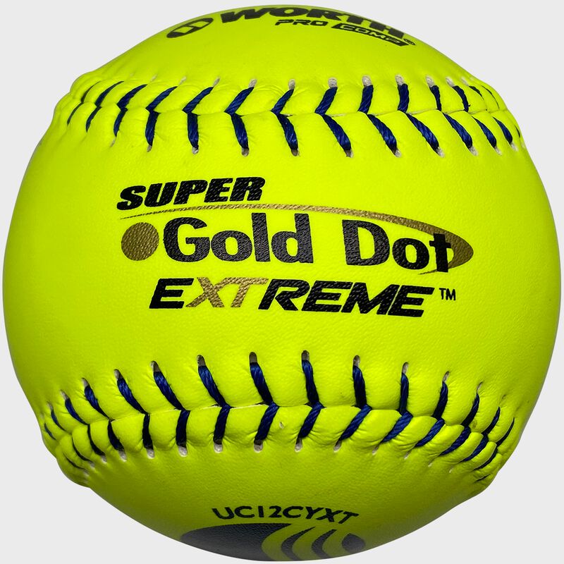 Worth USSSA 12 in Gold Dot Softballs (Dozen) Rawlings