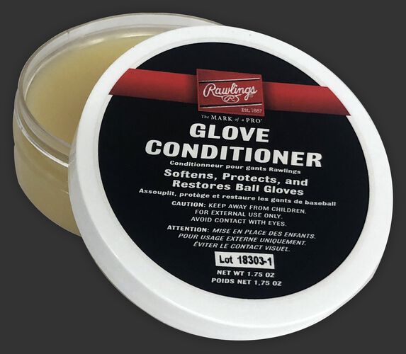 A circular case of Rawlings Glove Conditioner SKU #PCDUAL