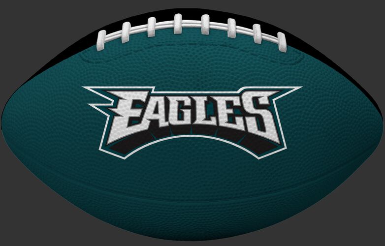 Green side of a Philadelphia Eagles Gridiron tailgate football with team name SKU #09501080122