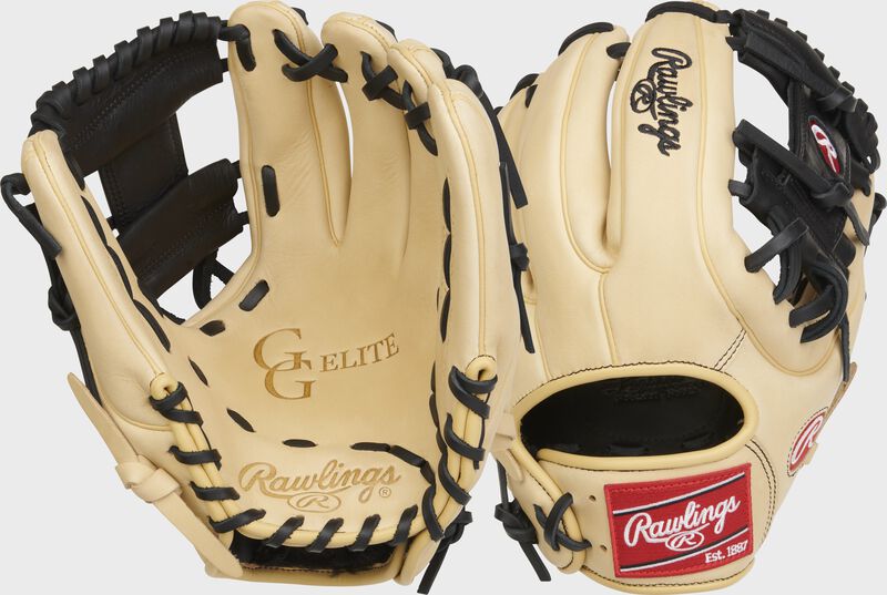2 images showing the palm & back of a Gold Glove Elite 11.5" I-web infield glove