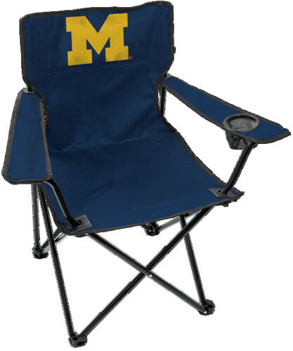 Front of Rawlings Navy Blue NCAA Michigan Wolverines Gameday Elite Chair With Team Logo SKU #00563083111