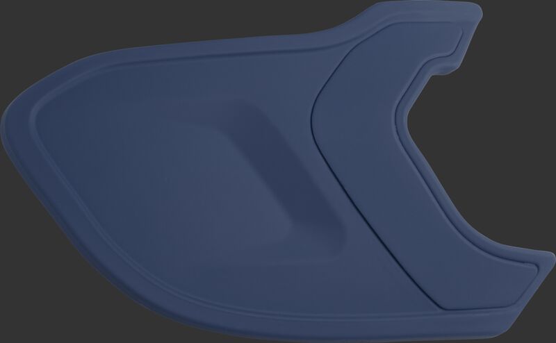 A matte navy MEXTR Mach EXT batting helmet extension for right-handed batters