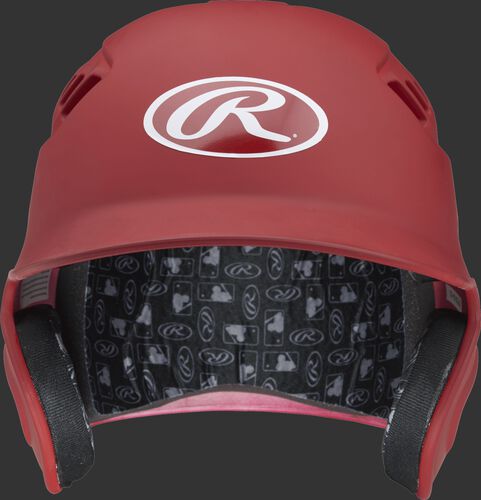 Coolflo High School/College Matte Batting Helmet Scarlet