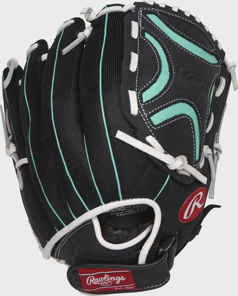 CL125BMT 12.5-inch Champion Lite softball glove with a black back and adjustable Velcro wrist strap