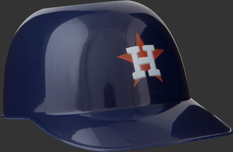 Front of Rawlings Navy Blue MLB Houston Astros Snack Size Helmets With Team Logo SKU #01950002122
