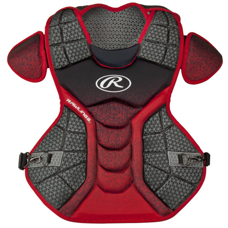 A black/scarlet CPVEL Velo series intermediate chest protector