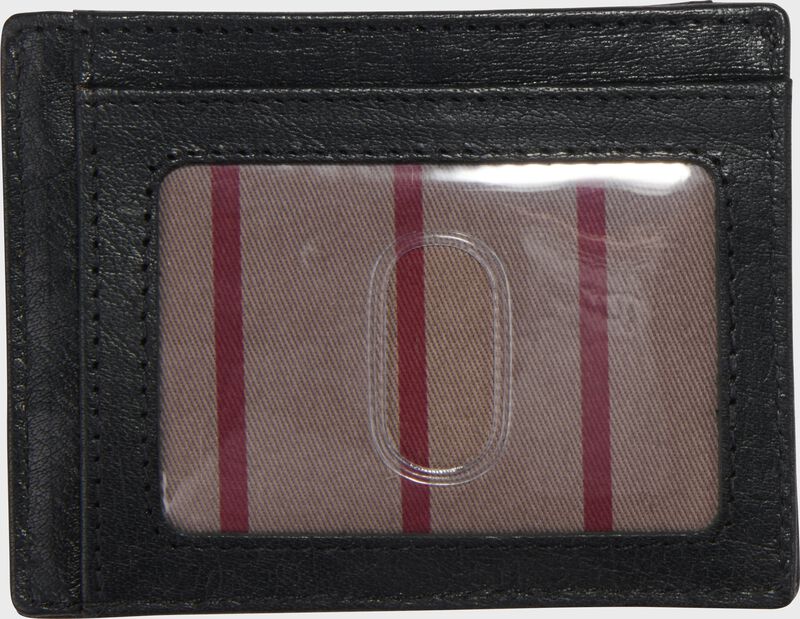 ID Card side of a black Home Run front pocket wallet
