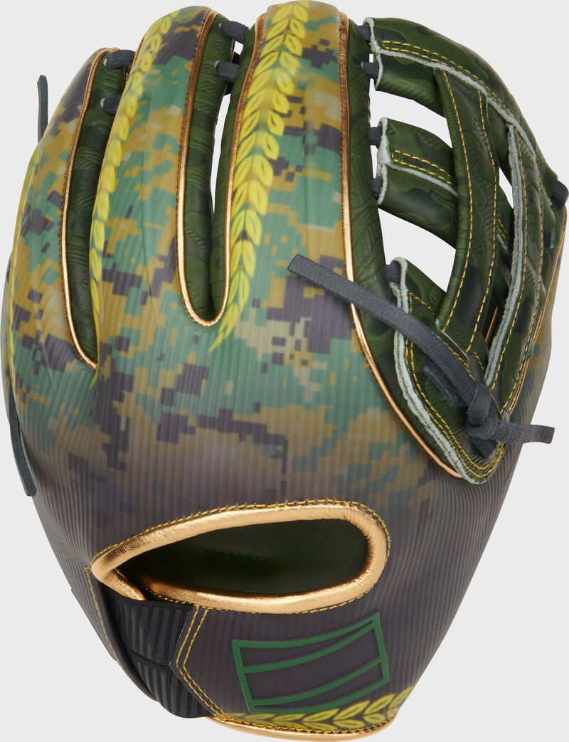 Back of a Rawlings REV1X 11.75" Veteran's Day infield glove loading=