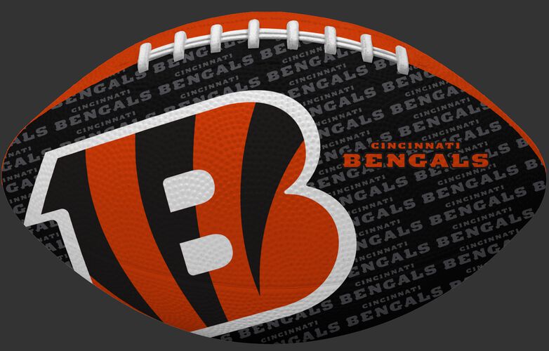 Black side of a NFL Cincinnati Bengals Gridiron football with the team logo SKU #09501063121