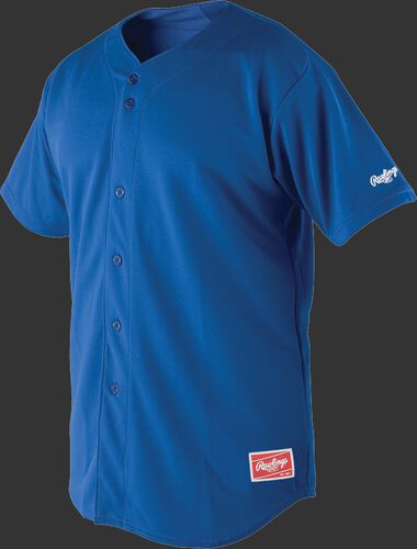 Front of Rawlings Royal Adult Short Sleeve Jersey - SKU #RBJ150