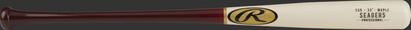 CS5PL Corey Seager maple wood bat with a white barrel and maroon handle
