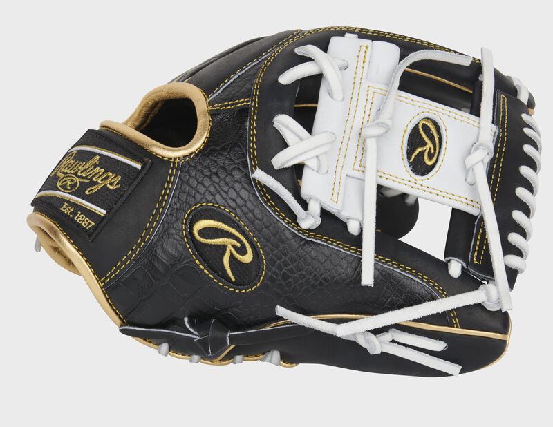 Thumb pf a black 11.5-Inch HOH exclusive infield glove with a white I-web - SKU: PRO204-2BCW