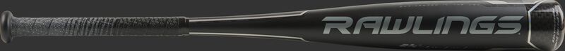 Rawlings logo on the barrel of a USSSA -10 Velo ACP bat - SKU: UTZV10