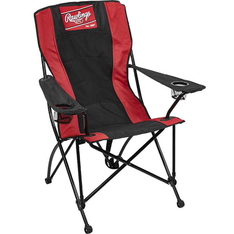 Front of Rawlings Red and Black High Back Chair With Rawlings Logo SKU #09404043511