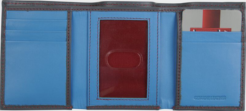 Rawlings "Pop" Baseball Stitch Tri-Fold Leather Wallet