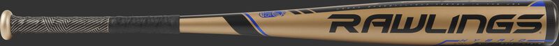 UT9V8 USSSA Velo -8 bat with a gold barrel and black accents