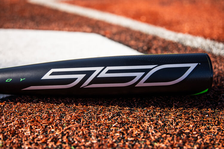 Barrel of a 5150 -10 baseball bat next to home plate - SKU: UT1510