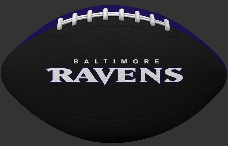 Black side of a Baltimore Ravens Gridiron tailgate football with team name SKU #09501092121