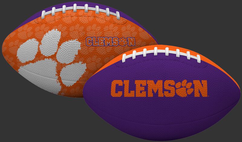 Orange and Purple NCAA Clemson Tigers Gridiron Football With Team Name and Logo SKU #07203010121