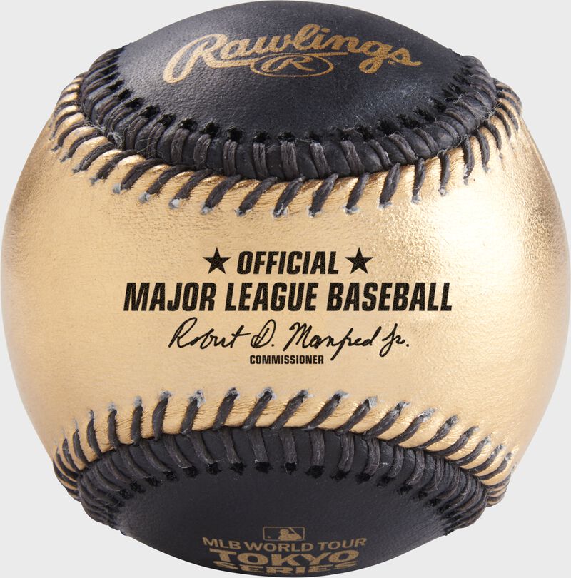 A gold/black 2025 MLB World Tour Tokyo Series Baseball loading=