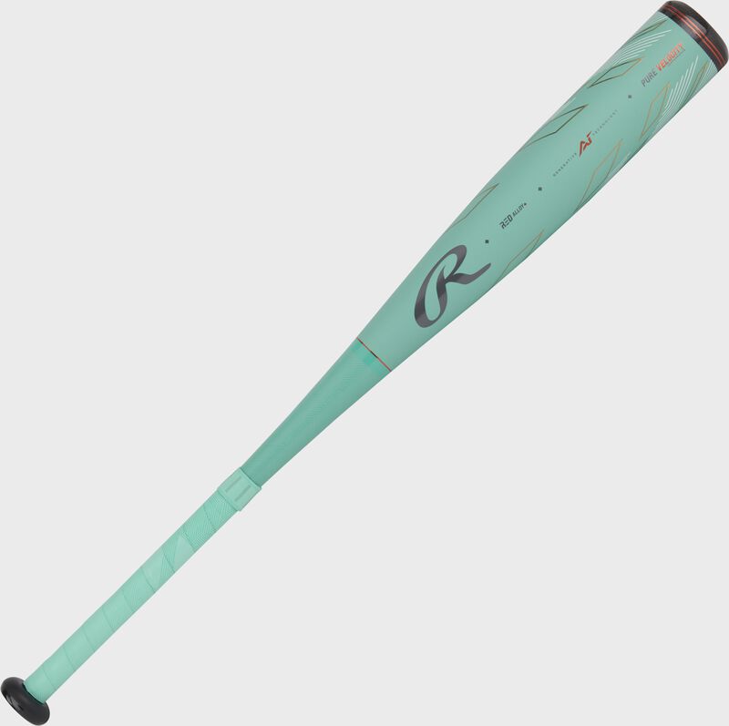 An ocean mint Mach AI USSSA -10 bat angled bottom left to top right - SKU: RUT4MC
