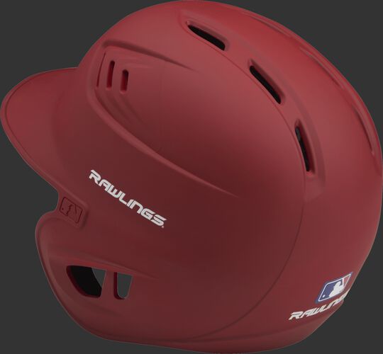Coolflo High School/College Matte Batting Helmet Scarlet